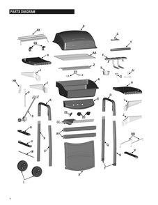 Diagram Diagram and Parts List for 463620809  Char-Broil Grill