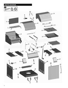 Diagram 1 Diagram and Parts List for 466250211  Char-Broil Grill