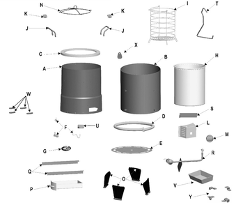 Diagram Diagram and Parts List for 08101381-16  Char-Broil Deep Fryer