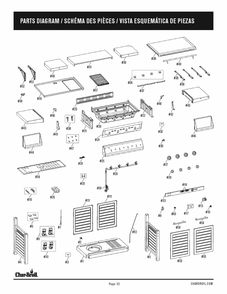 Diagram Diagram and Parts List for 463259623 2023 Char-Broil Grill Accessories