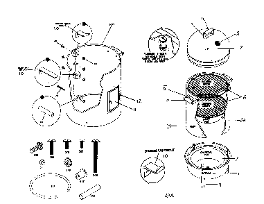 Part Location Diagram of 4503714 Char-Broil Hood