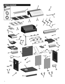 Diagram Diagram and Parts List for 463234413  Char-Broil Grill