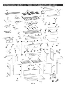 Part Location Diagram of G553-1100-W1 Char-Broil Control Panel
