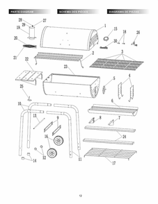 Diagram Diagram and Parts List for 12301714N 2019 Char-Broil Grill