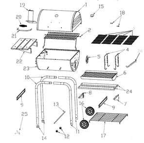 Diagram Diagram and Parts List for 10301622  Char-Broil Grill