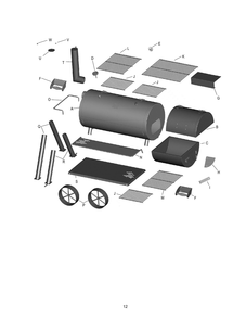 Diagram Diagram and Parts List for 13201747-63 2019 Char-Broil Smoker