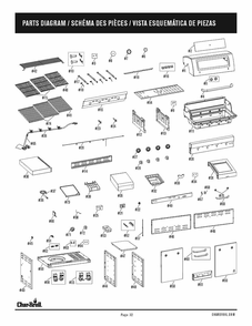 Part Location Diagram of G541-0300-W1 Char-Broil Firebox