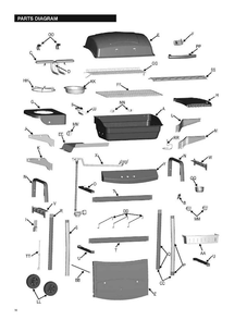 Diagram 1 Diagram and Parts List for 463722413 C-23G3 Char-Broil Grill