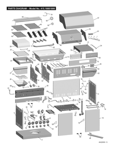 Diagram Diagram and Parts List for 41516661  Char-Broil Grill