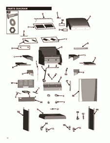 Diagram 1 Diagram and Parts List for 466270613  Char-Broil Grill