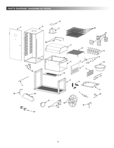 Diagram Diagram and Parts List for 16202020 2019 Char-Broil Smoker