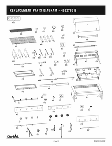 Diagram Diagram and Parts List for 463278519 2019 Char-Broil Grill