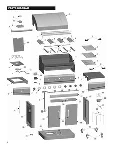 Diagram 1 Diagram and Parts List for 466471112 C-45G5CB Char-Broil Grill