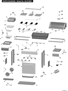 Part Location Diagram of 80014124 Char-Broil Sideburner Clip