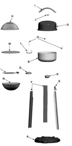 Diagram Diagram and Parts List for 06601296  Char-Broil Grill