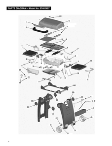 Diagram Diagram and Parts List for 07401407  Char-Broil Grill