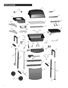 Diagram Diagram and Parts List for 463621711  Char-Broil Grill