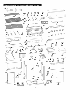 Part Location Diagram of G533-0016-W1 Char-Broil Rear Cart Panel