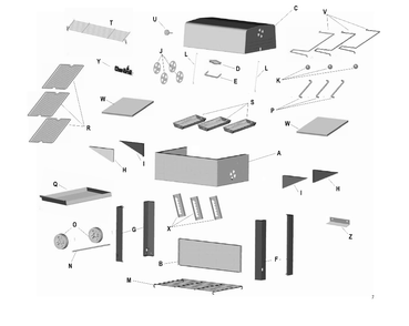 Diagram Diagram and Parts List for 09301498  Char-Broil Grill