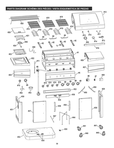 Diagram Diagram and Parts List for 463461615 (N480)(2015) Char-Broil Grill