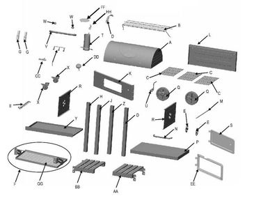 Diagram Diagram and Parts List for 12301781  Char-Broil Grill