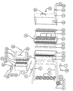 Diagram Diagram and Parts List for 10201571-50  Char-Broil Smoker
