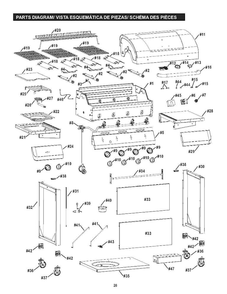Diagram Diagram and Parts List for 463462114  Char-Broil Grill