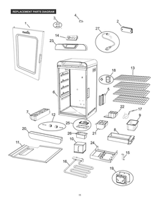 Diagram Diagram and Parts List for 15202043 2015 Char-Broil Smoker