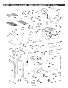 Part Location Diagram of G321-6500-W1 Char-Broil Control Panel Main