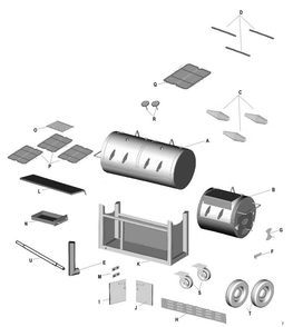 Part Location Diagram of 29000548 Char-Broil Ss Frt Louver Pnl