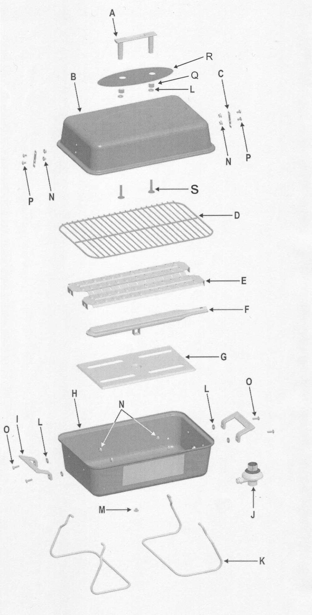 Diagram Diagram and Parts List for 06401326  Char-Broil Grill