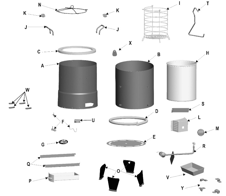 Diagram Diagram and Parts List for 08101381-16  Char-Broil Deep Fryer