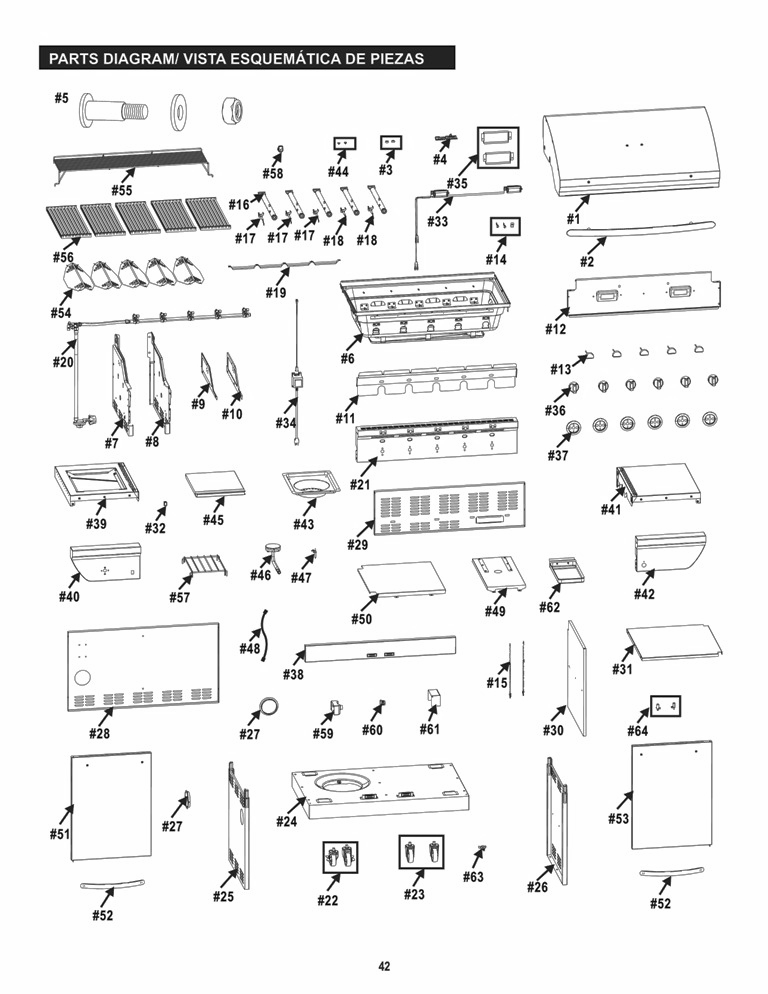Diagram Diagram and Parts List for 463227315 2015 Char-Broil Grill