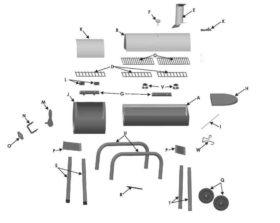 Diagram Diagram and Parts List for 07201396  Char-Broil Smoker