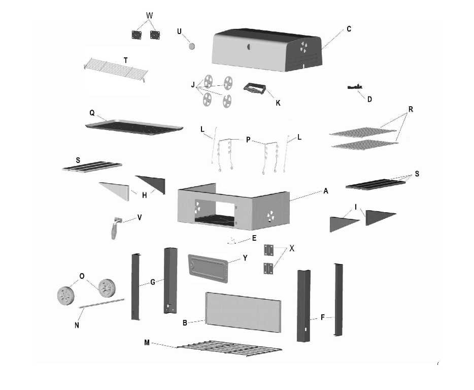 Diagram Diagram and Parts List for 12301569  Char-Broil Grill