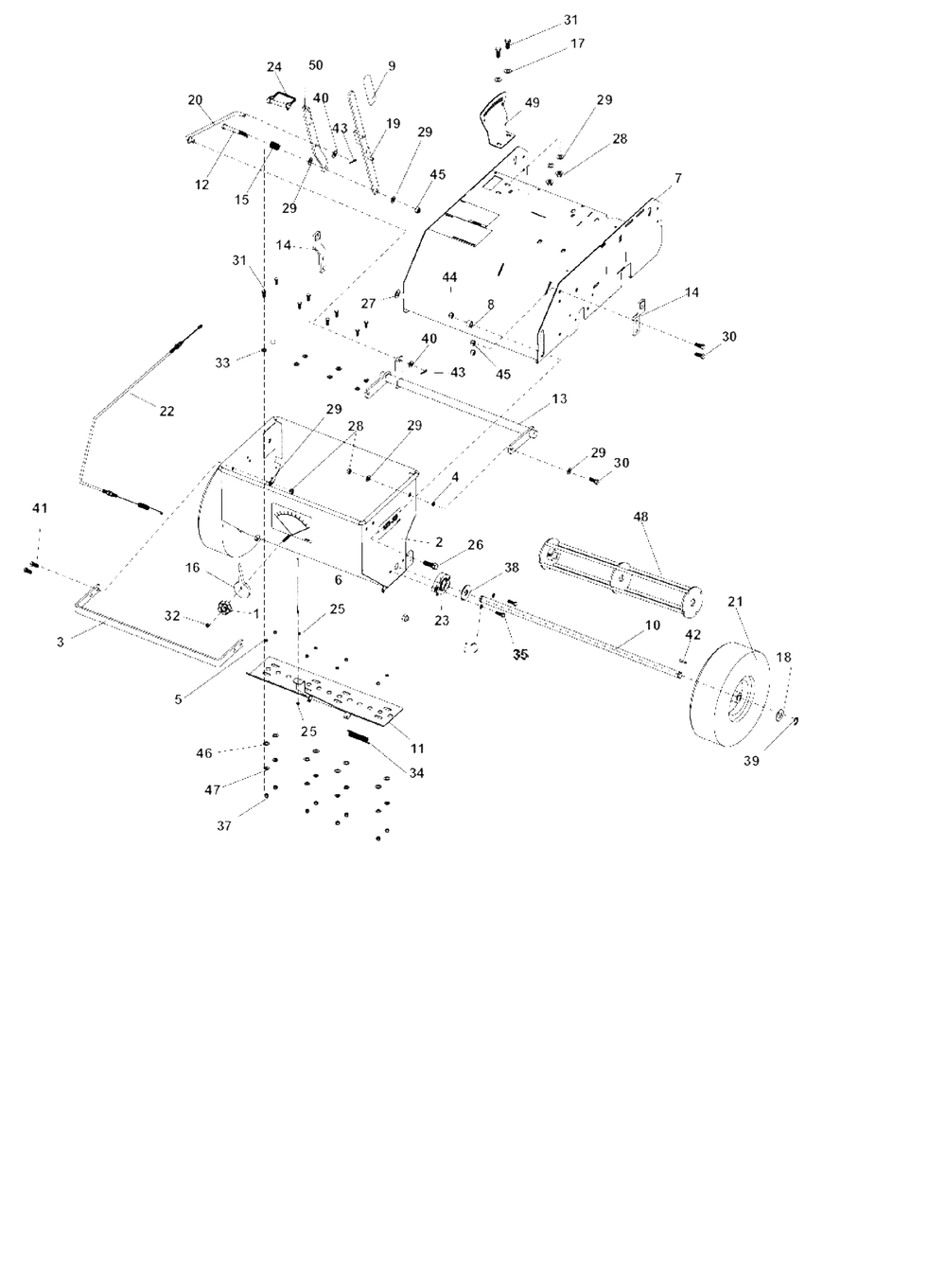 Hopper Assembly Diagram and Parts List for HTS-20HD 1190000000 to date Classen Seeder