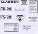 Part Location Diagram of 100071 Classen Decal, "Bail Engagement"