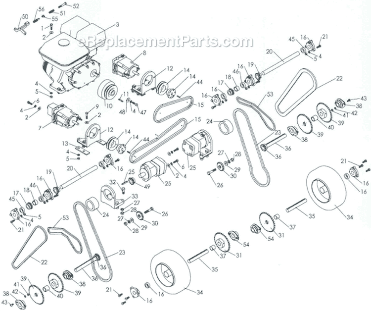 Page B Diagram and Parts List for SA-25 S.N. 100 & Above Classen Aerator