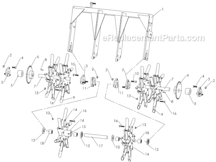 Page D Diagram and Parts List for SA-25 S.N. 173 & Above Classen Aerator