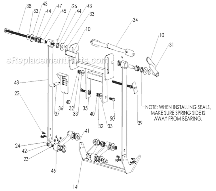 Page D Diagram and Parts List for SCH-12/80 S.N. 000101 & Above Classen Sod Cutter