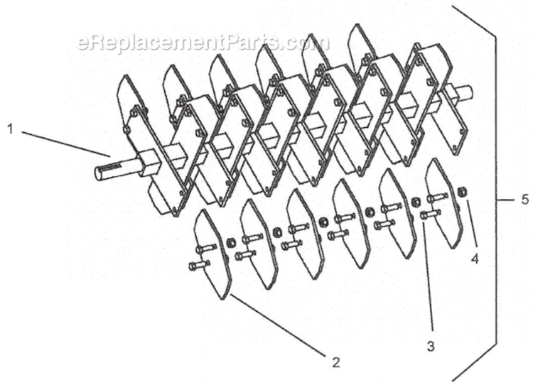 Page D Diagram and Parts List for TR-20 S.N. 002009 & Above Classen Dethatcher