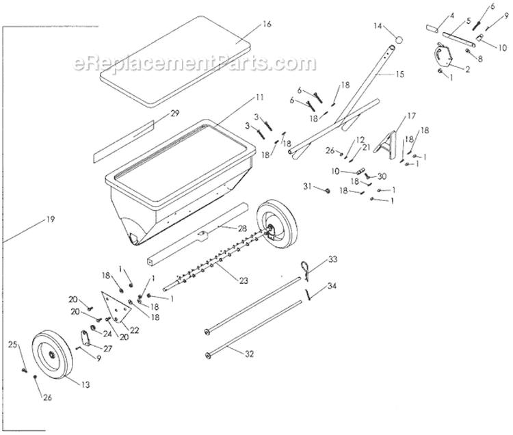 Page F Diagram and Parts List for TSS-20 S.N. 001000 & Above Classen Seeder
