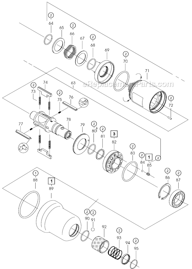 Page C Diagram and Parts List for 105PH554  Cleco Ratchet