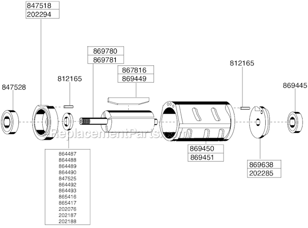 Page B Diagram and Parts List for 116GLF-115A-D3T45  Cleco Angle Grinder