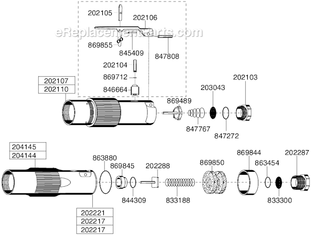 Page C Diagram and Parts List for 116GLF-115A-D3T45  Cleco Angle Grinder