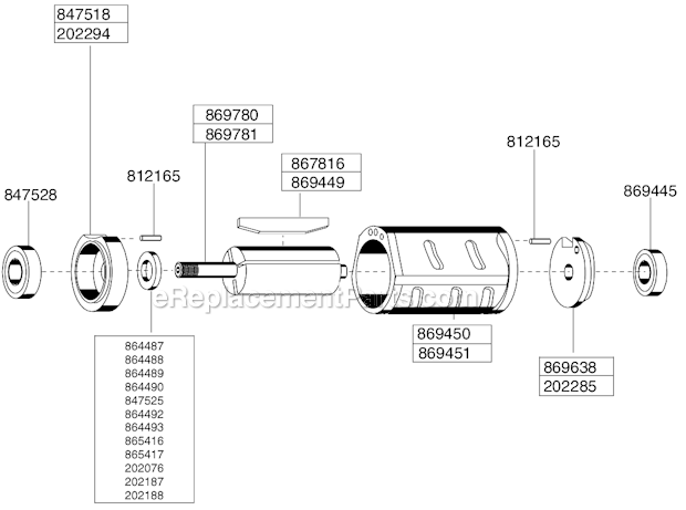 Page B Diagram and Parts List for 116GLF-115A-D3T4  Cleco Angle Grinder