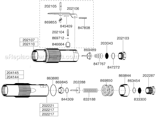 Page C Diagram and Parts List for 116GLF-115A-D3T4  Cleco Angle Grinder