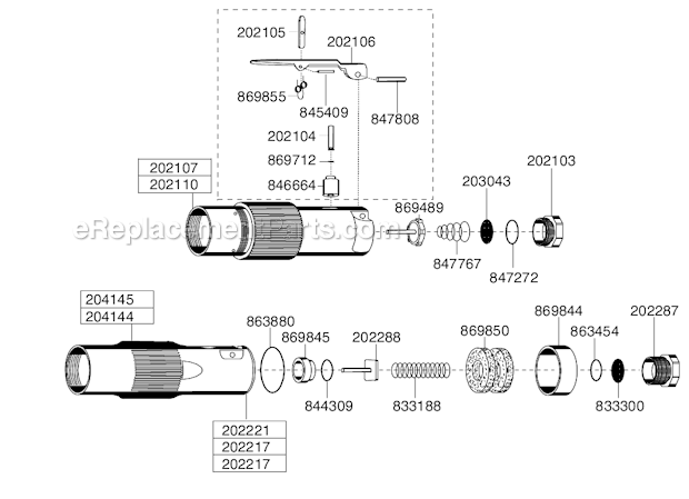 Page C Diagram and Parts List for 116GLF-115A-W3T4  Cleco Angle Grinder