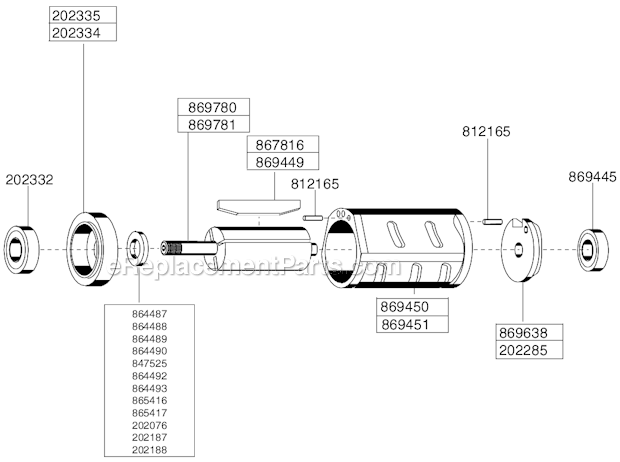 Page B Diagram and Parts List for 116GLFB-135A-W3T4  Cleco Angle Grinder