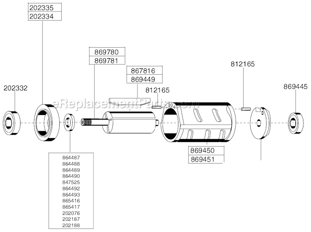 Page B Diagram and Parts List for 116GLFC-165A-C4  Cleco Angle Grinder